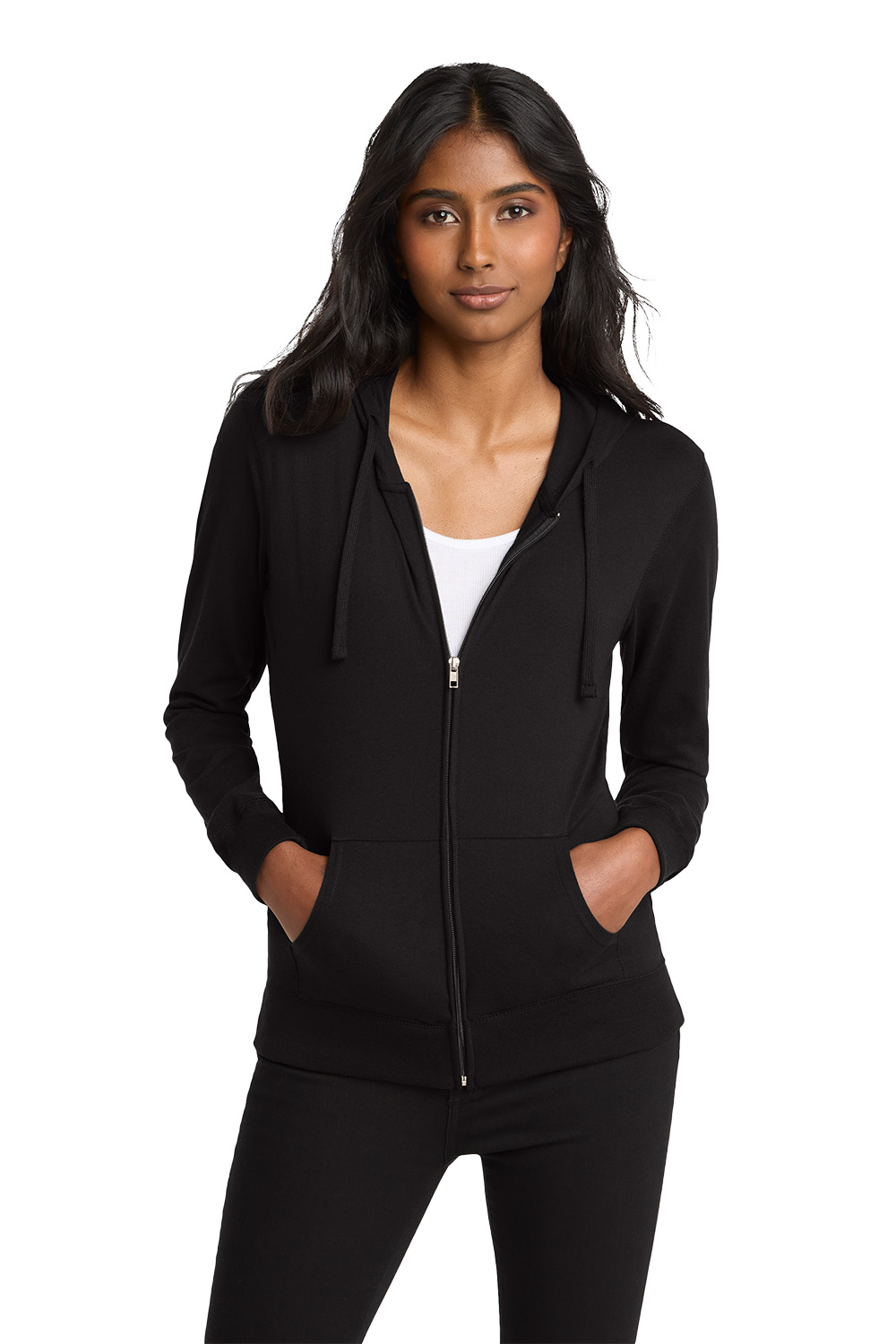 Fitted Jersey Full-Zip Hoodie | Merchpath