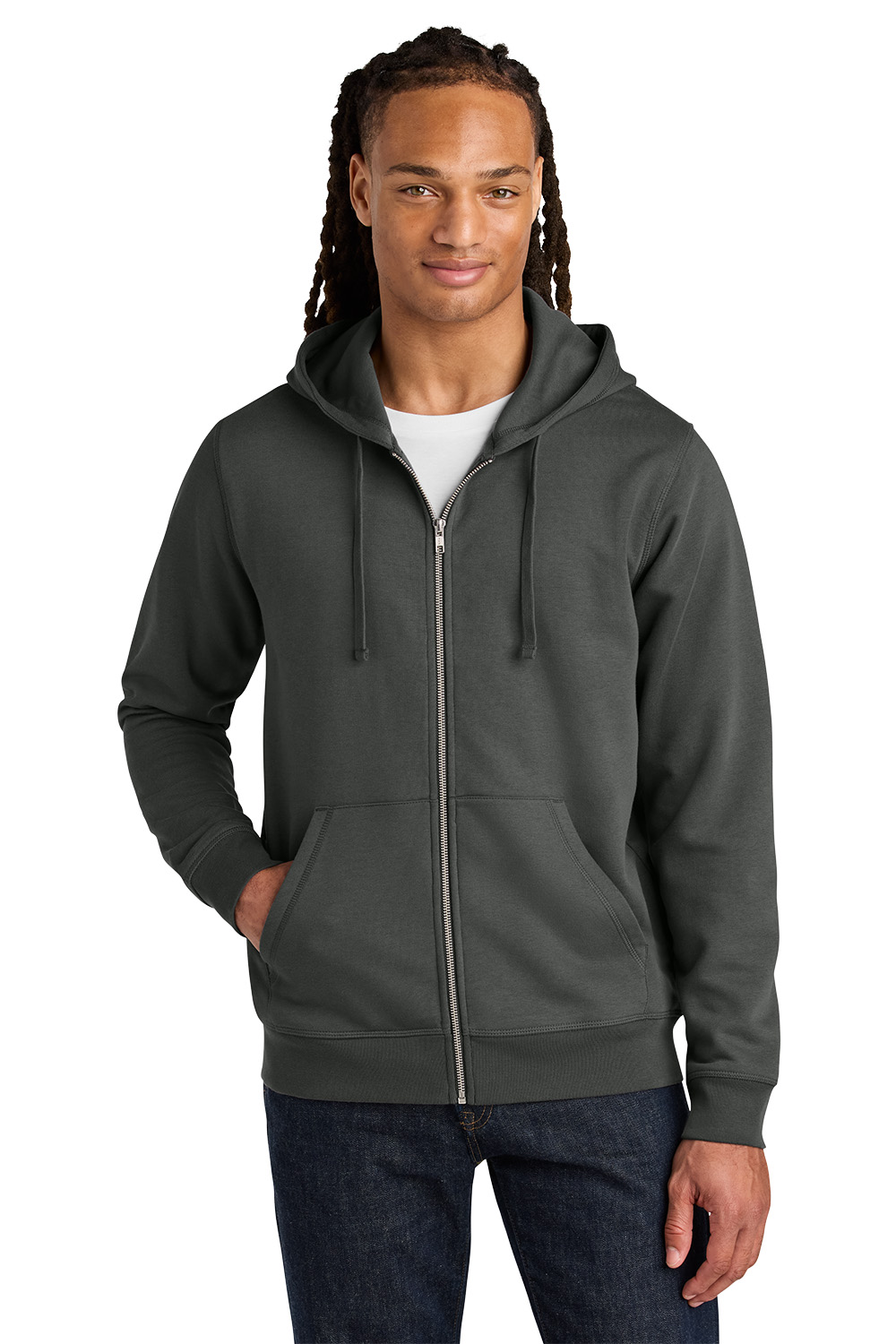 Fitted Jersey Full-Zip Hoodie | Merchpath